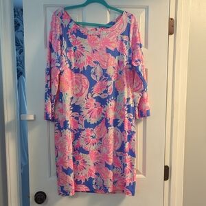 Floral Blue and Pink Women's Dress